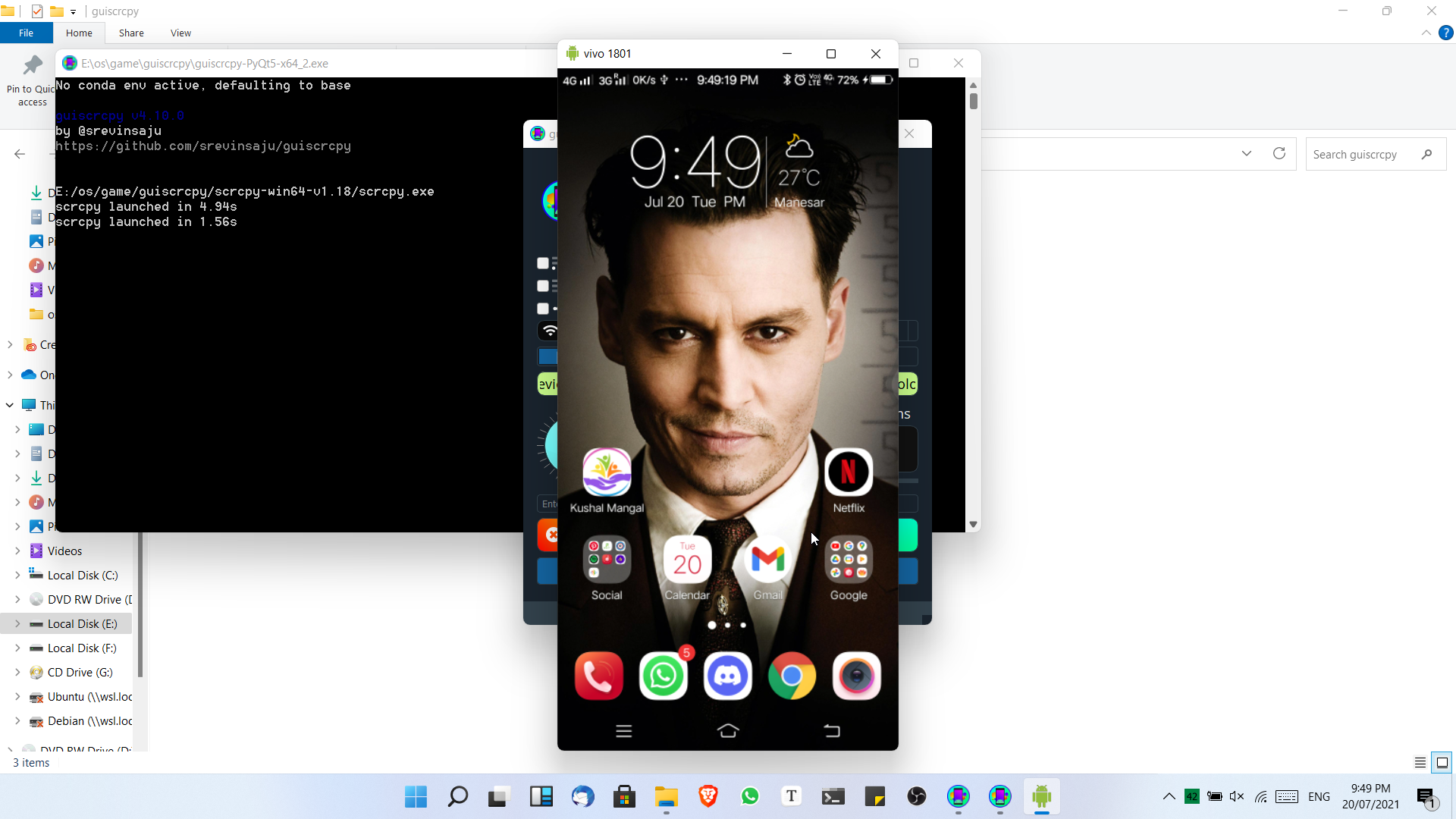 Screencasting phone
