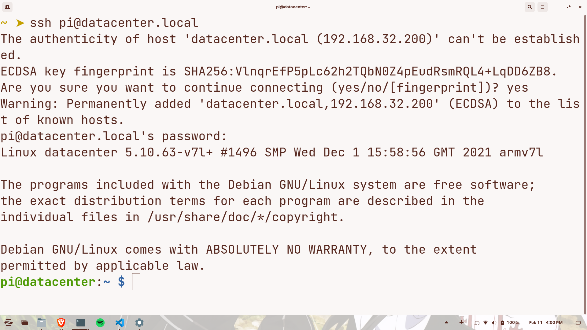 Pi Login Successful