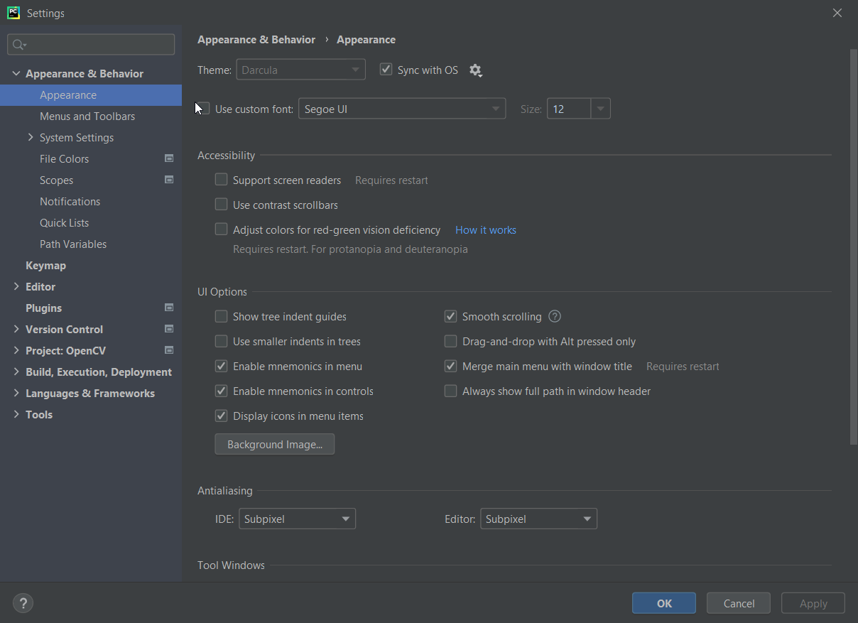 Project Settings