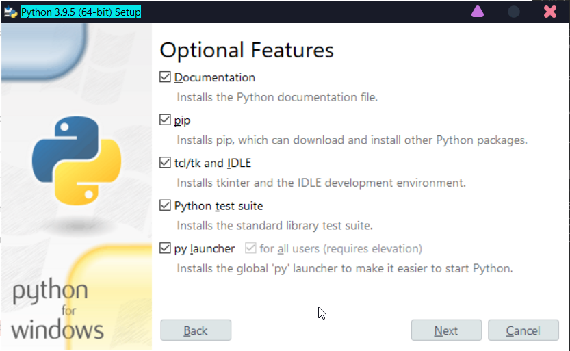 Python Optional Feature
