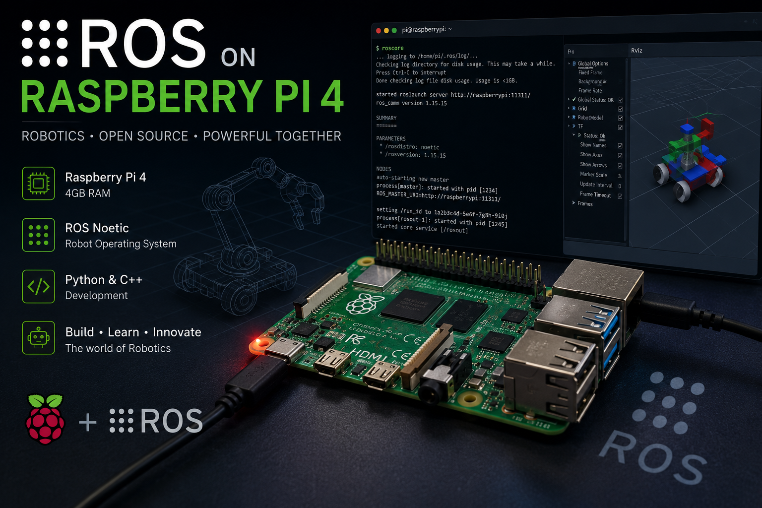 ROS on Raspberry PI 4